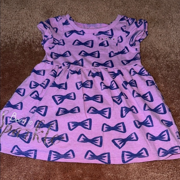 Circo Purple Dress with Navy Bow Print - Picture 1 of 3